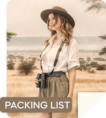 Pakkeliste for safari i PDF